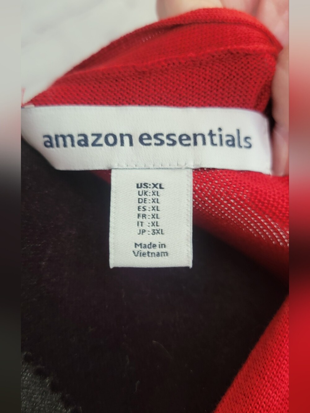 Amazon Essentials Red V-Neck Button Front Cardigan XL - Picture 3 of 3